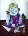 マヤと人形の肖像 1938 年キュビスト